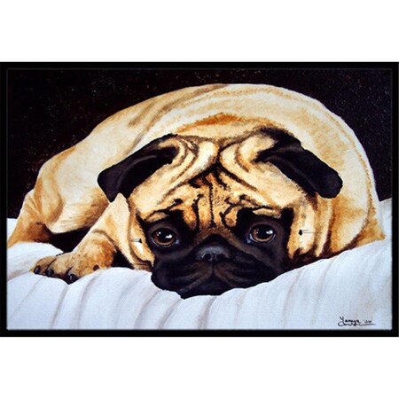 Carolines Treasures Fred the Pug Indoor or Outdoor Mat, 18 x 27 CA78362
